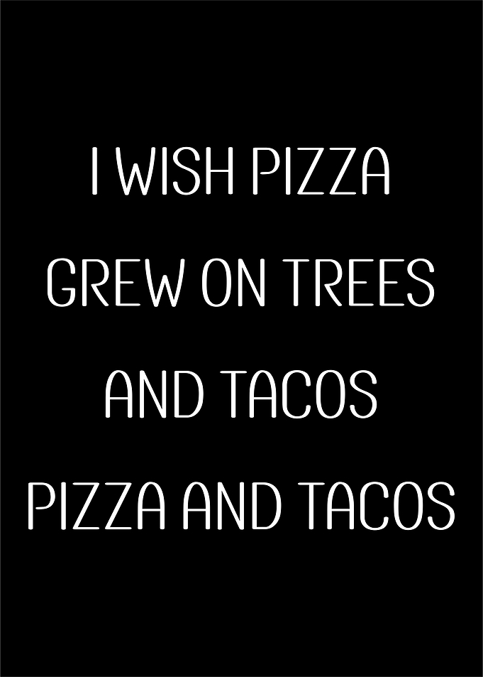 Pizza and Tacos Black