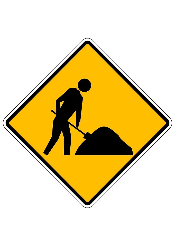 Cambodian Sign Road Works