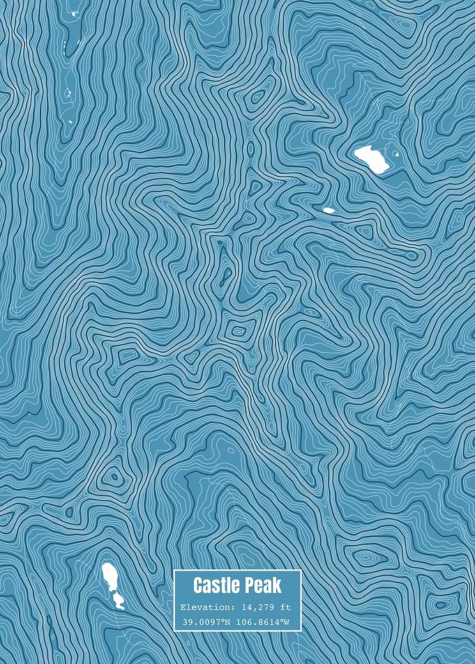 Castle Peak Topo Map