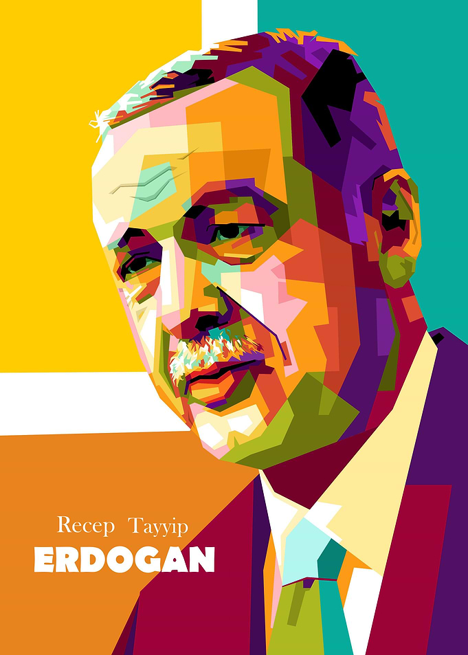 ERDOGAN in pop art style