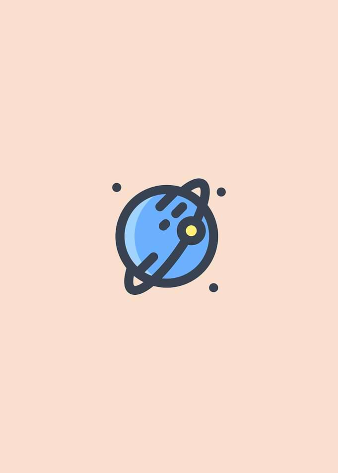 Minimalist Planet Poster