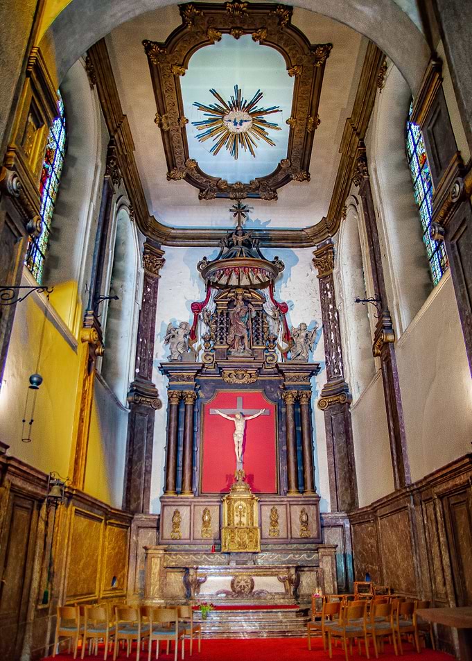 Inside the church