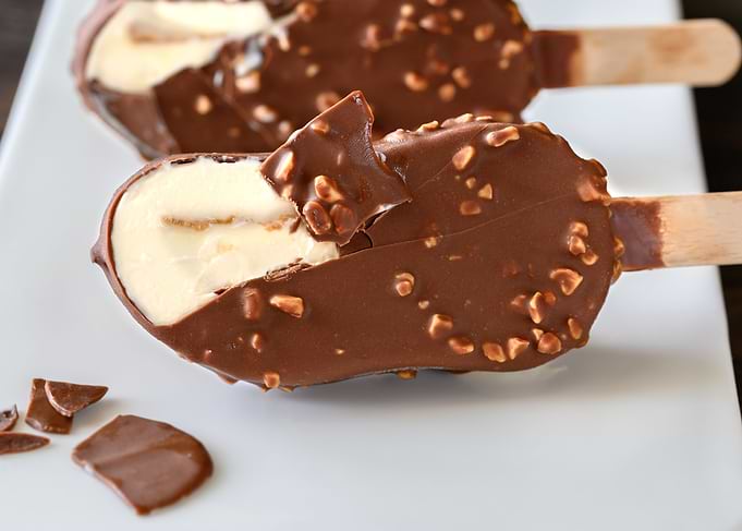 Chocolate covered icecream
