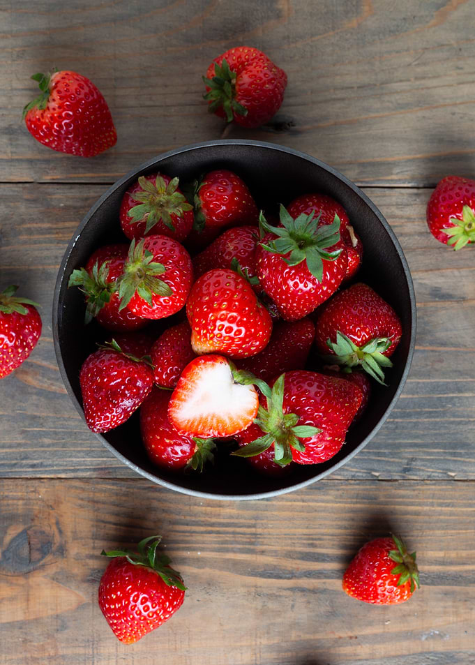 Plate with Strawberries