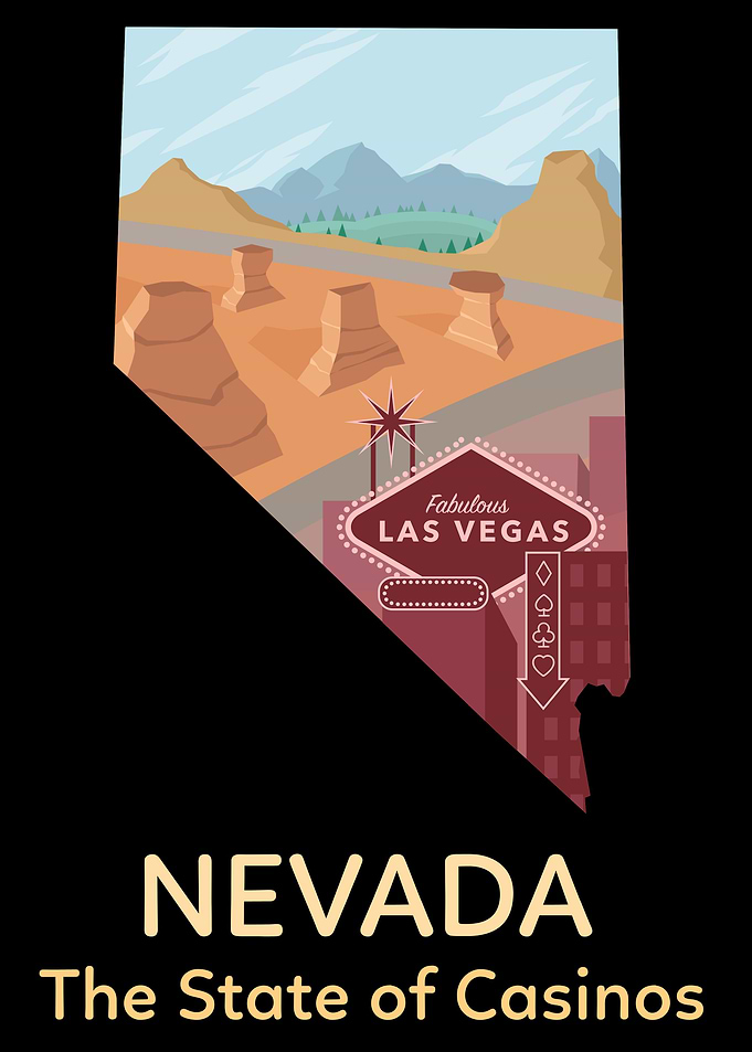 Nevada map Las Vegas City