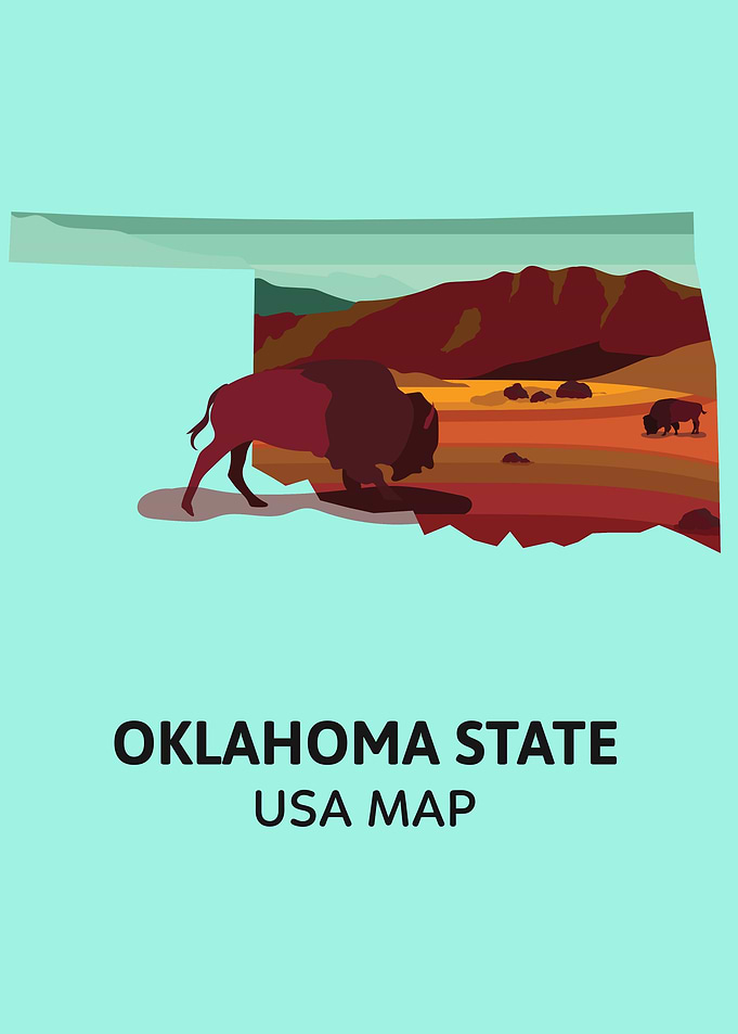 Oklahoma State Map USA