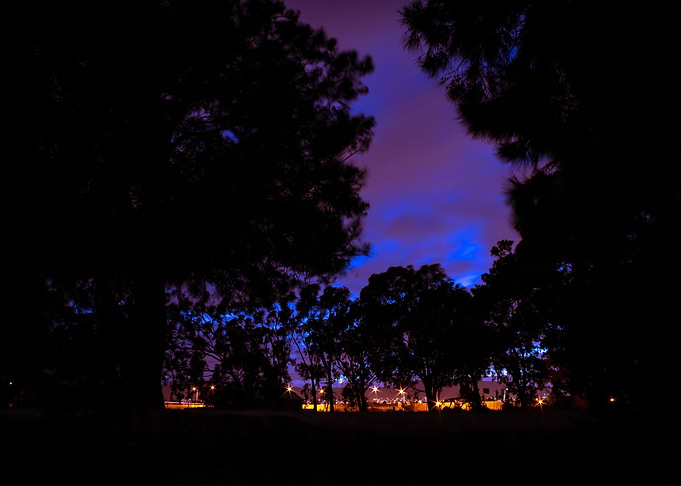 Brightly colored sunrise