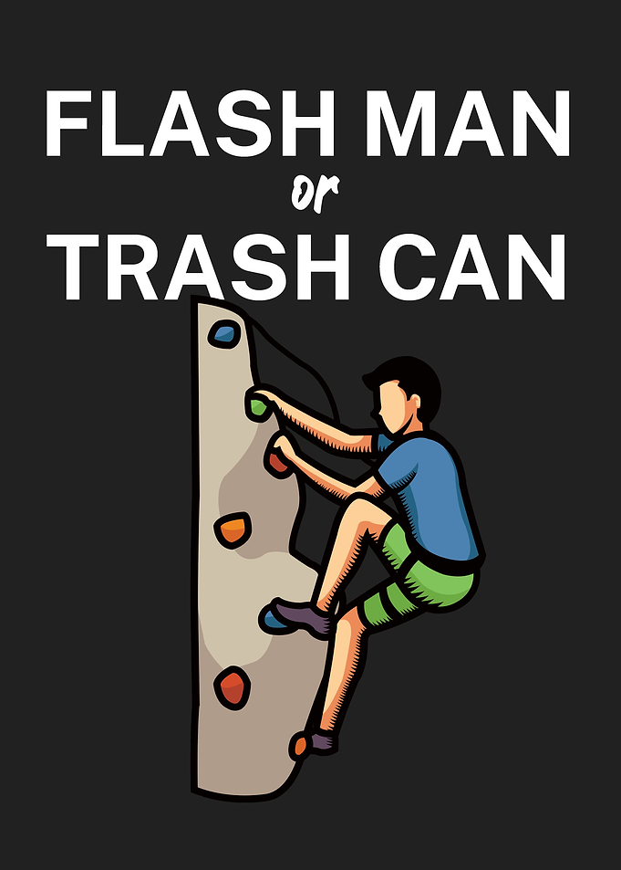 Flash man or trash can