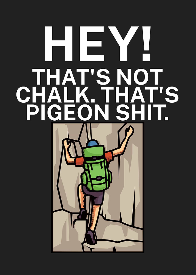 Hey chalk pigeon shit