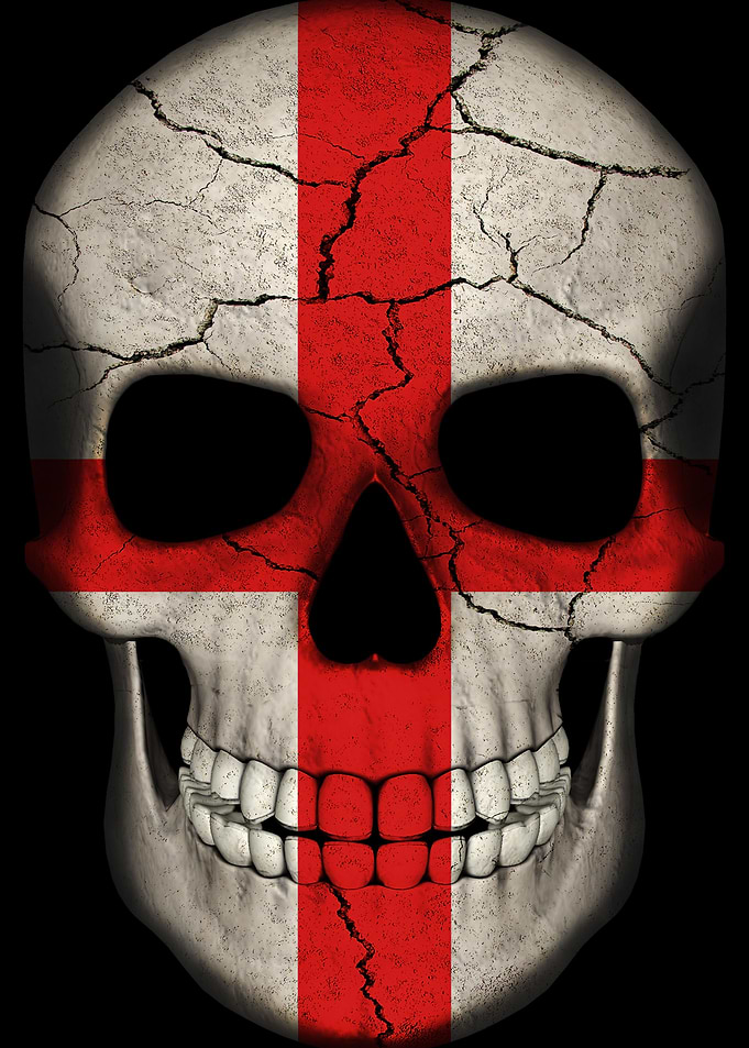 English Flag Skull