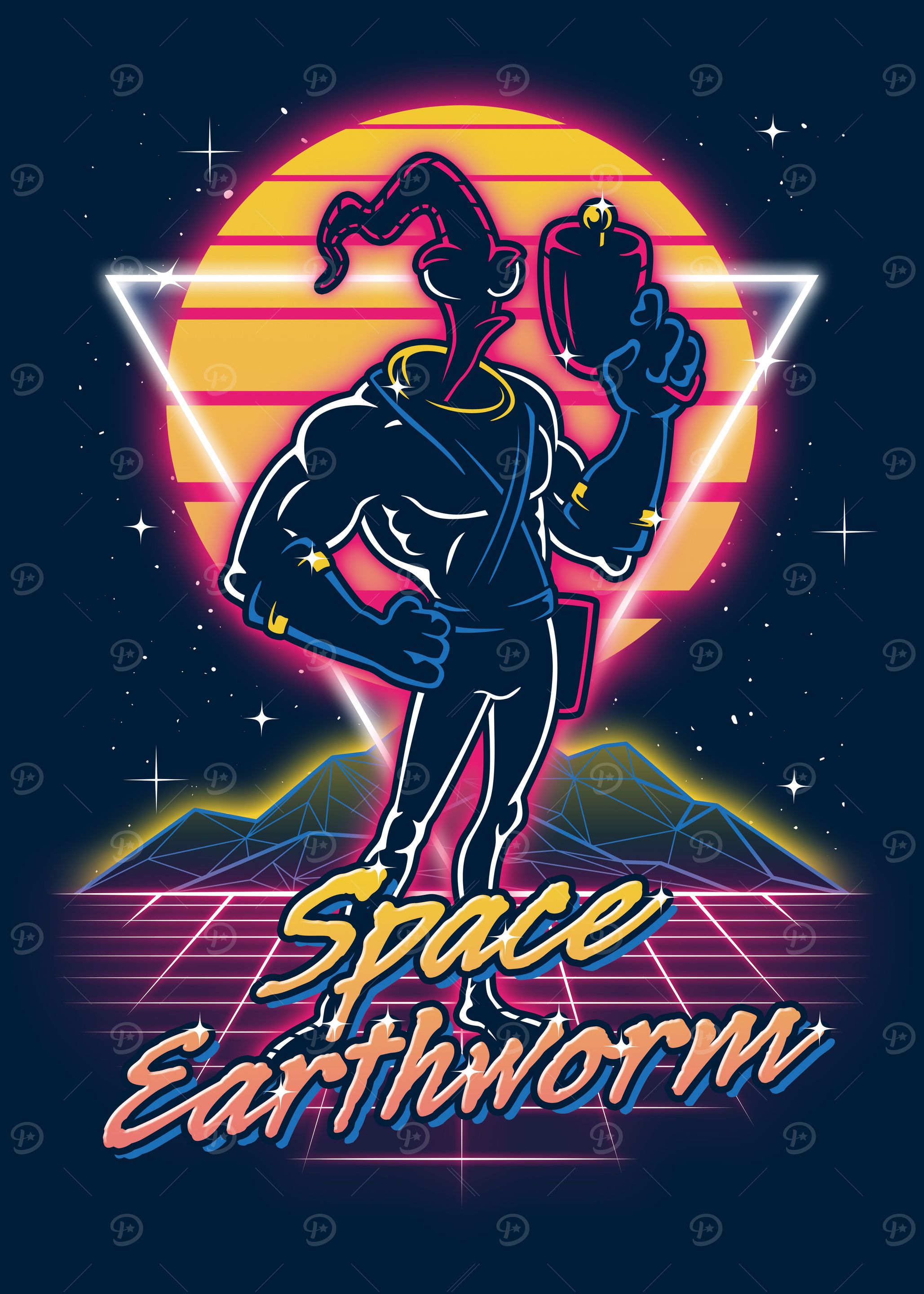 Retro Space Earthworm