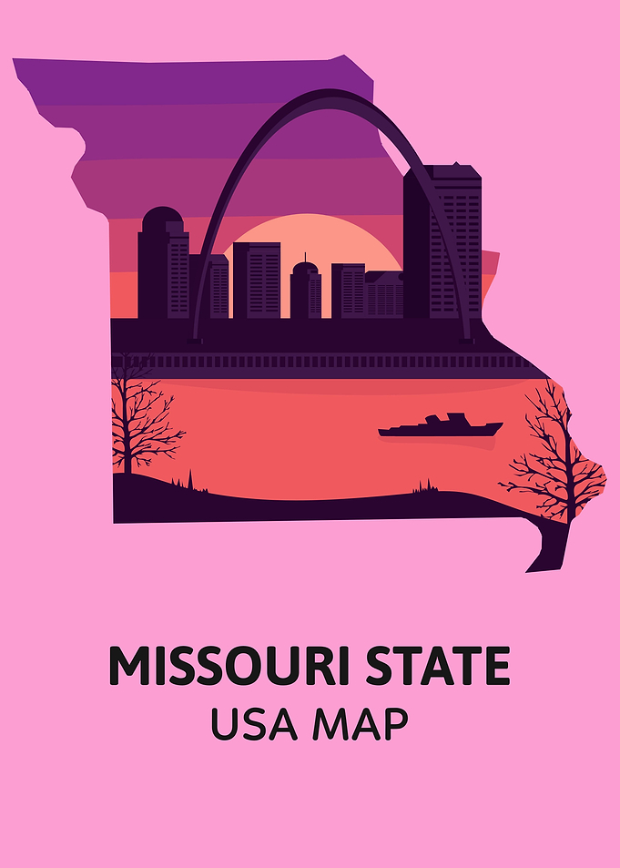 Missouri State Map USA
