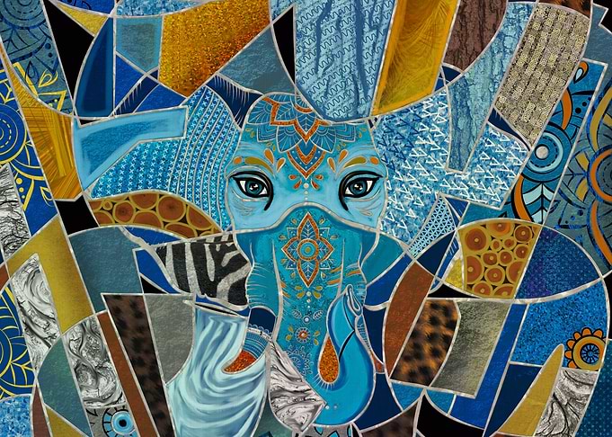 Colorful Abstract Elephant