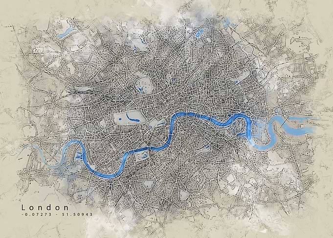 London vintage map