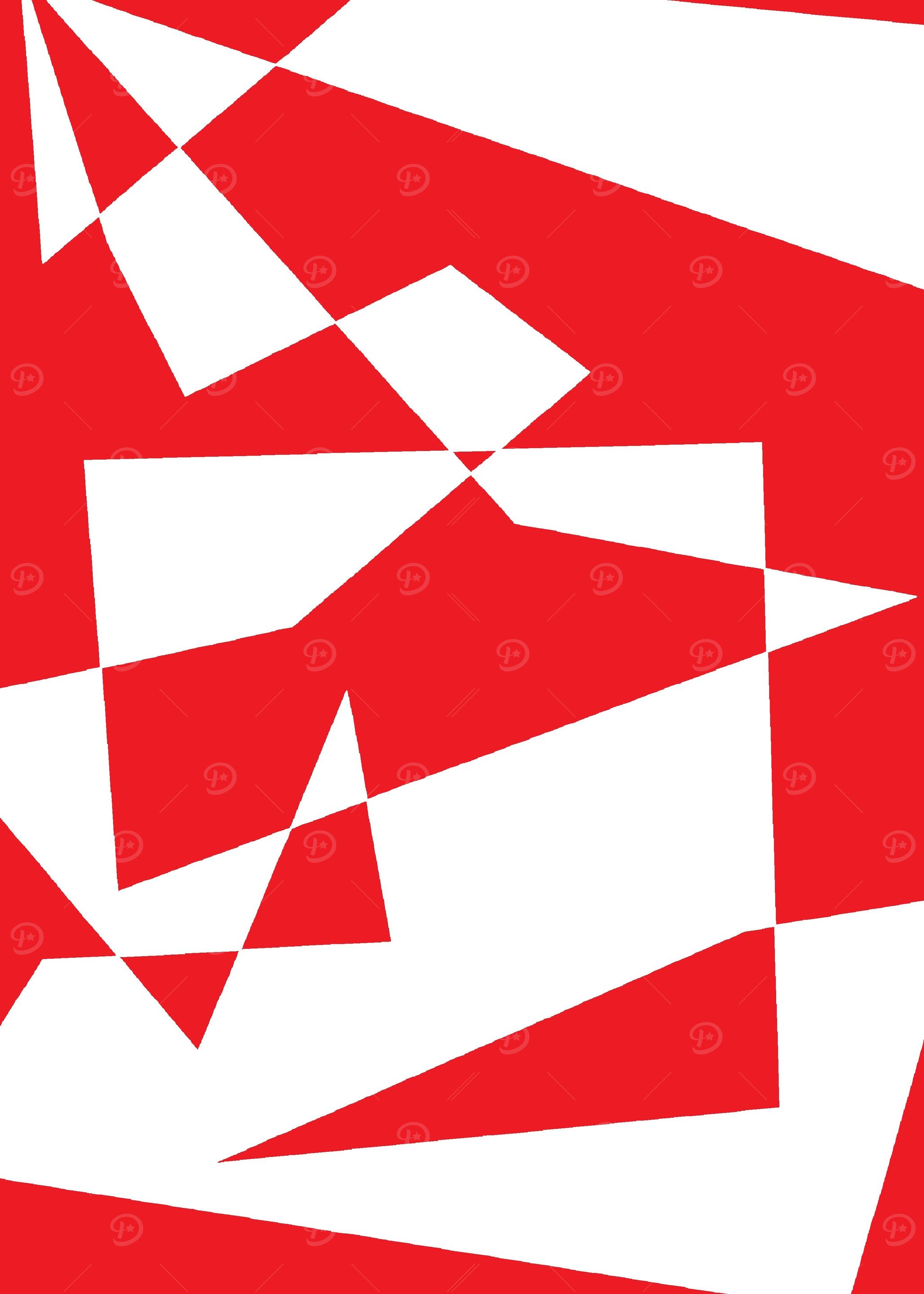 Abstract red and white
