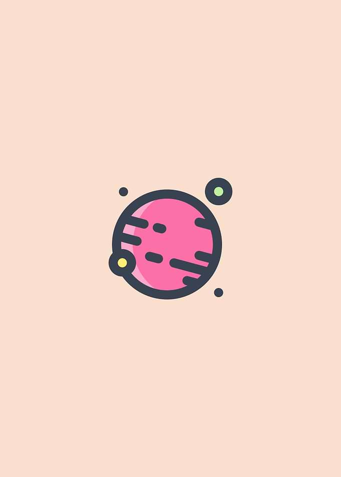 Minimalist Planet Poster