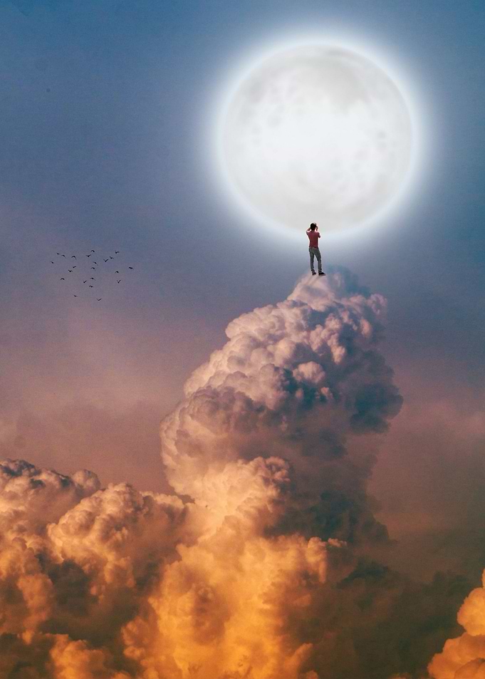 At the very top of cloud