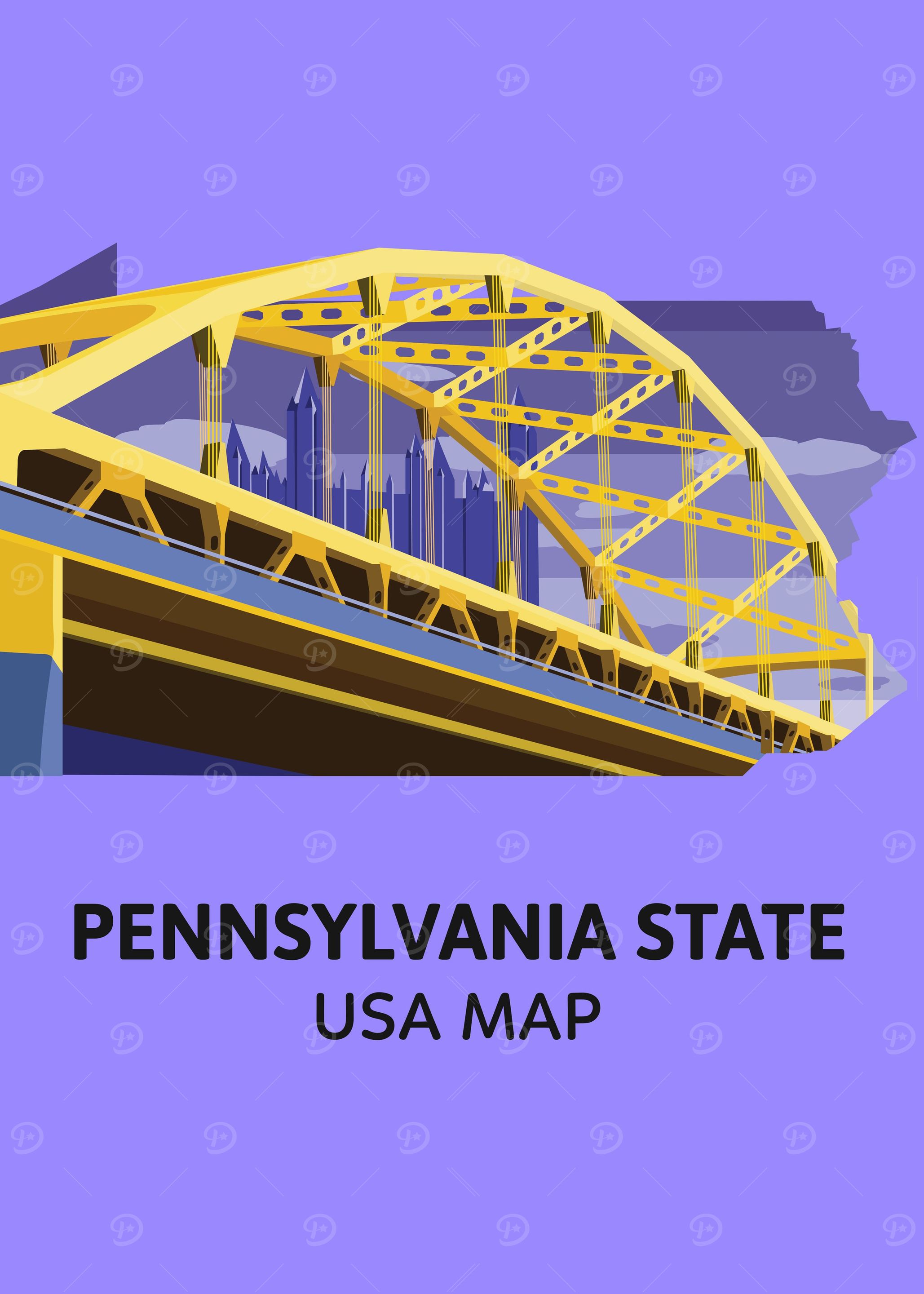 Pennsylvania State Map USA