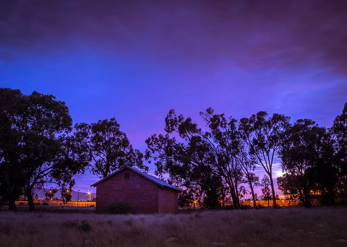 Brightly colored sunrise