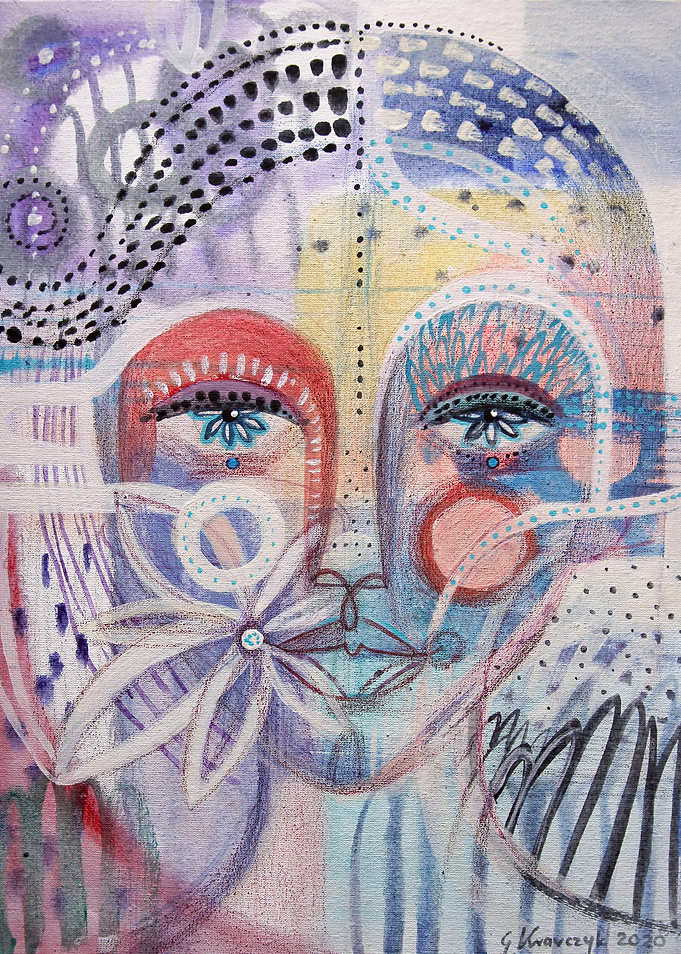 Face floral portrait
