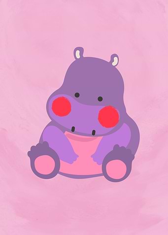 Cute Hippo for Kids