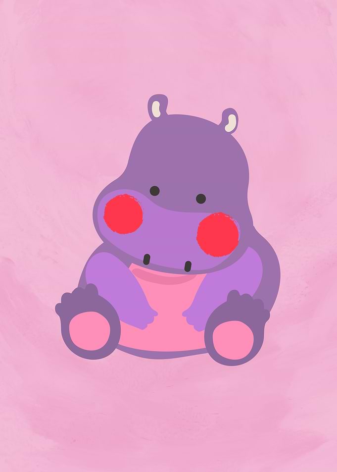 Cute Hippo for Kids