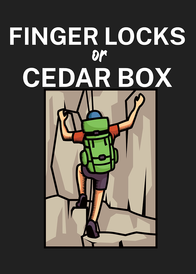Finger locks cedar box