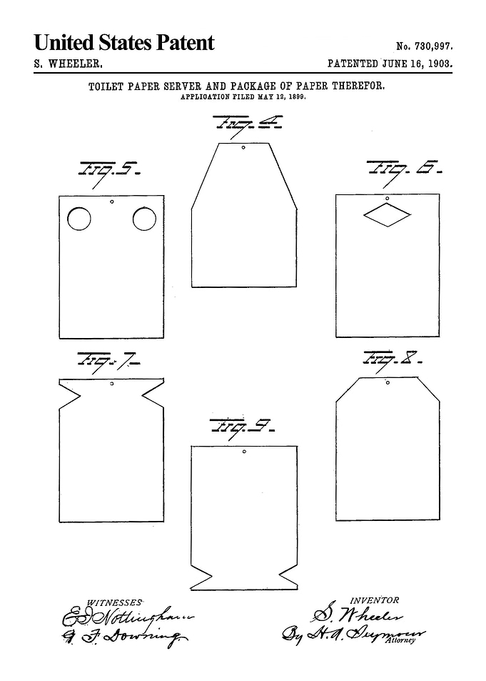1903 toilet paper patent