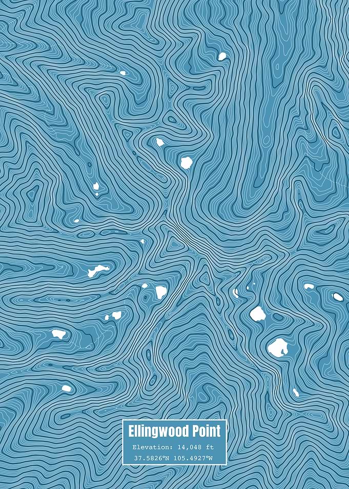 Ellingwood Point Map Blue