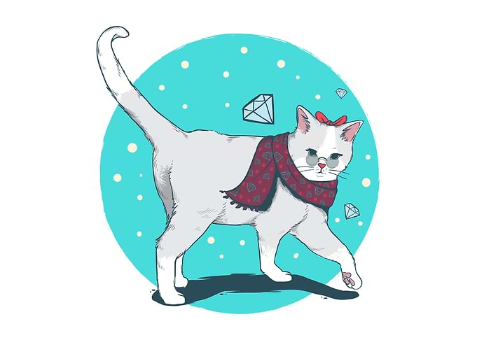 Cat winter funny and cute