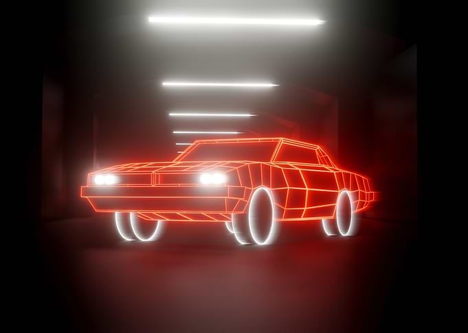 Neon car