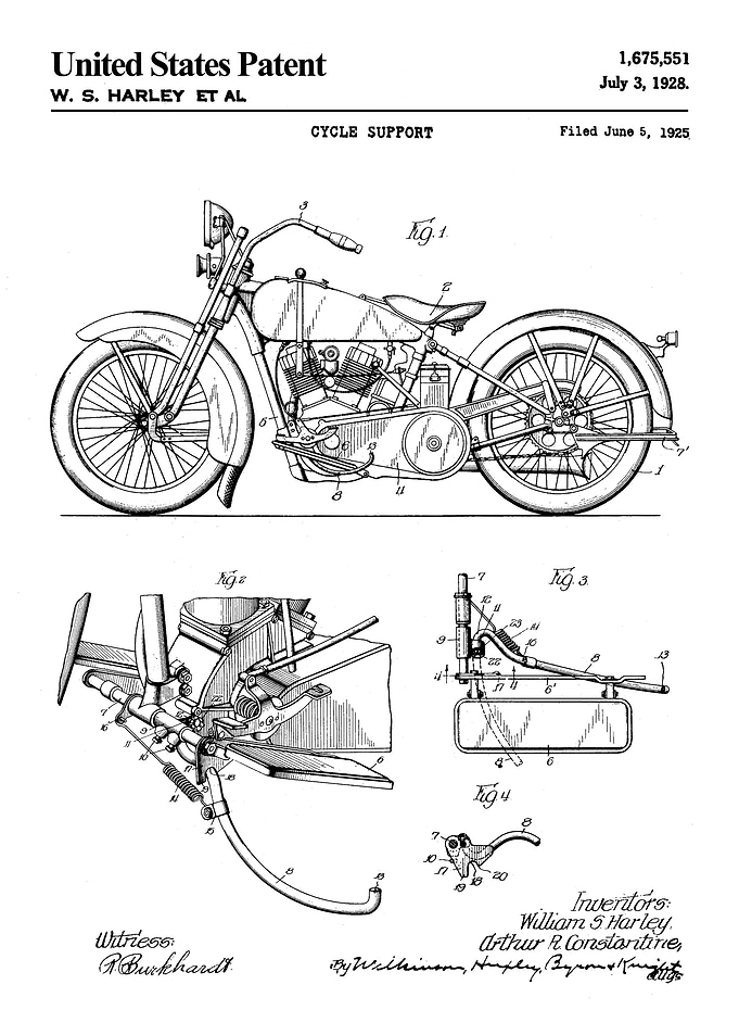 1928 motor cycle support