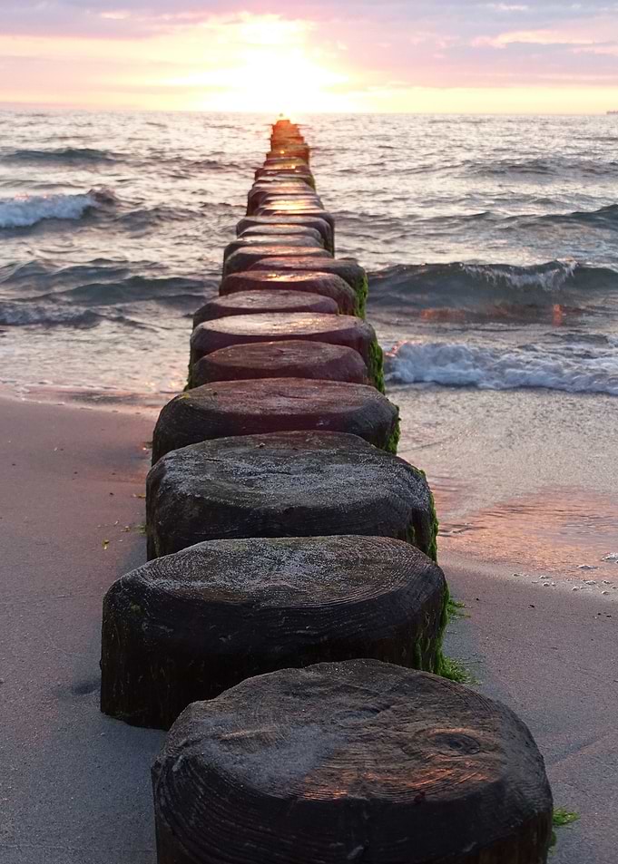 sundown at the baltic sea