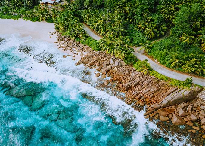 Aerial Photo Of Coastal Ro