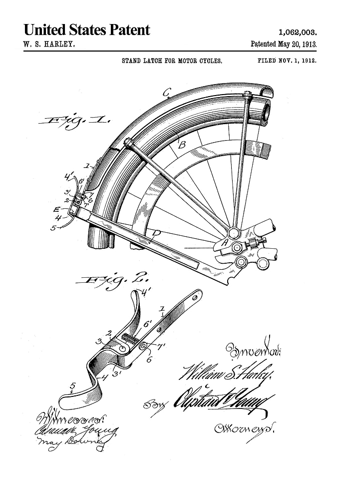 1913 motor cycle stand