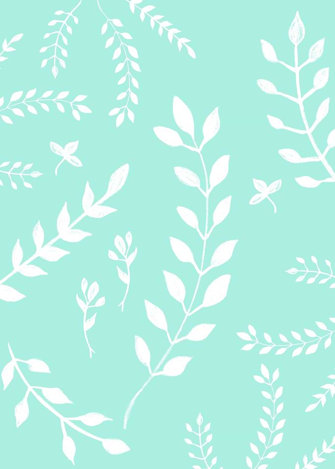 White Leaves Pattern 5