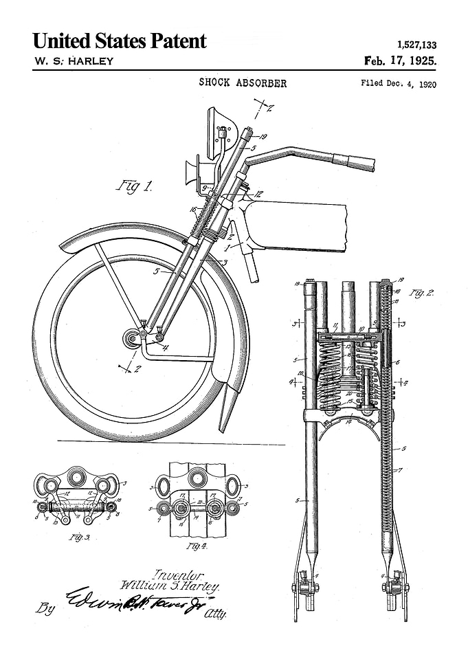 1925 shock absorber patent