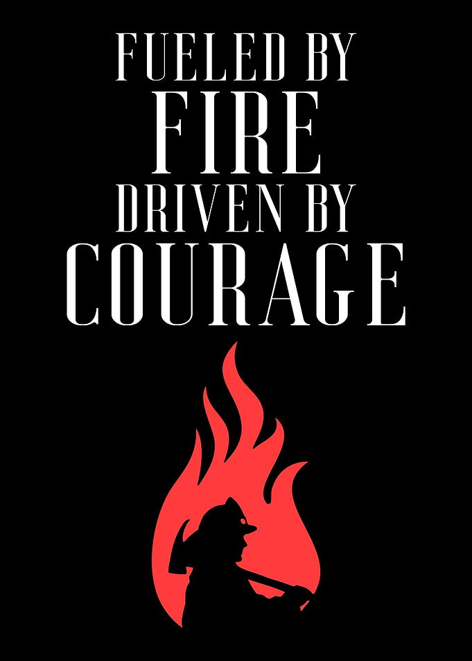 Firefighters fiery coura