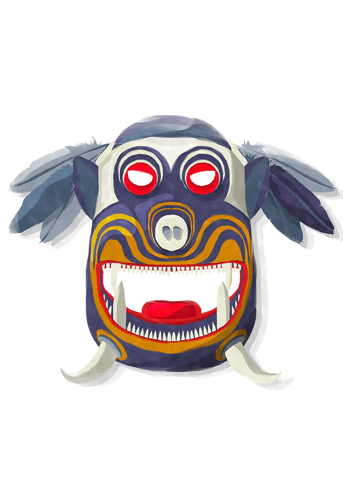Decorative tribal mask