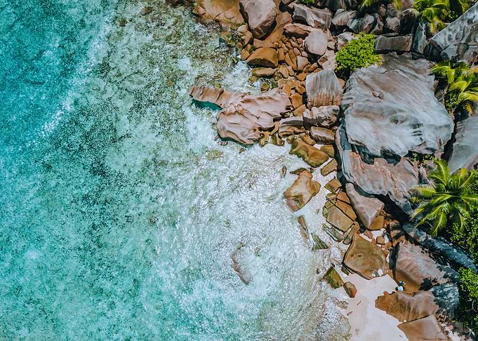 Aerial Drone Landscape Of