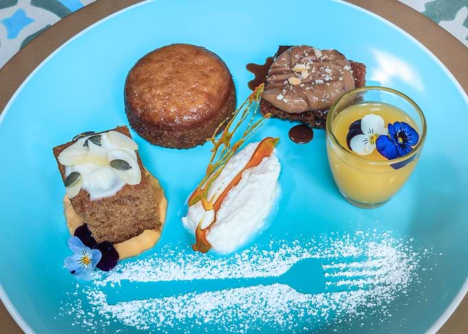 Various sweet desserts