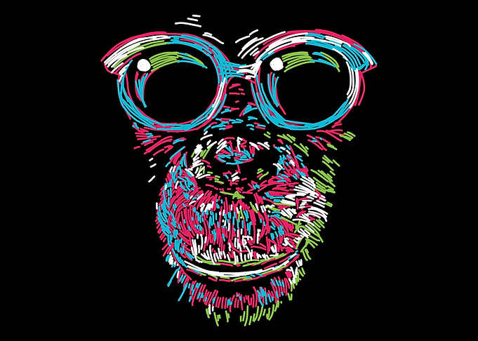 Chimp Glasses drawing