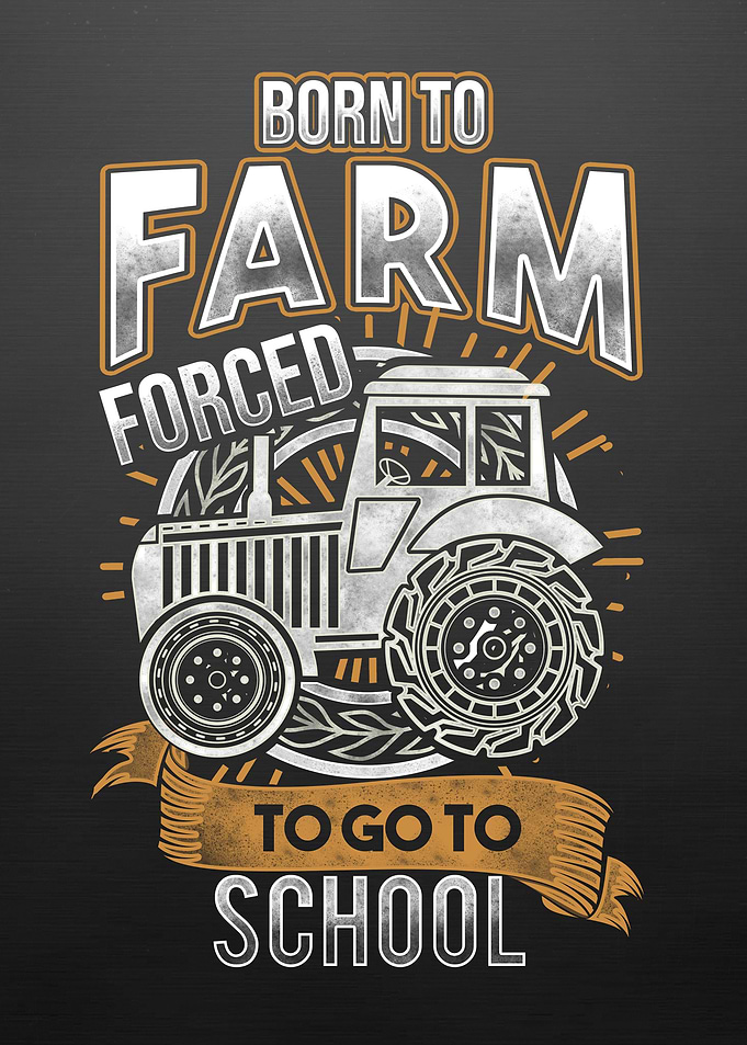 Funny Farmer Born To Farm
