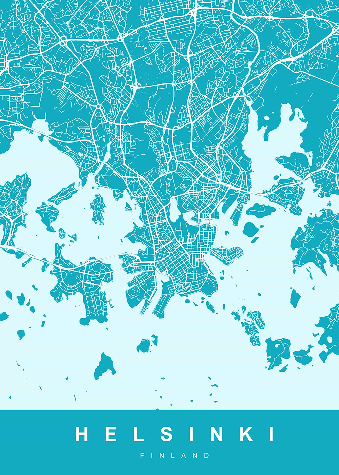 Map Helsinki Finland
