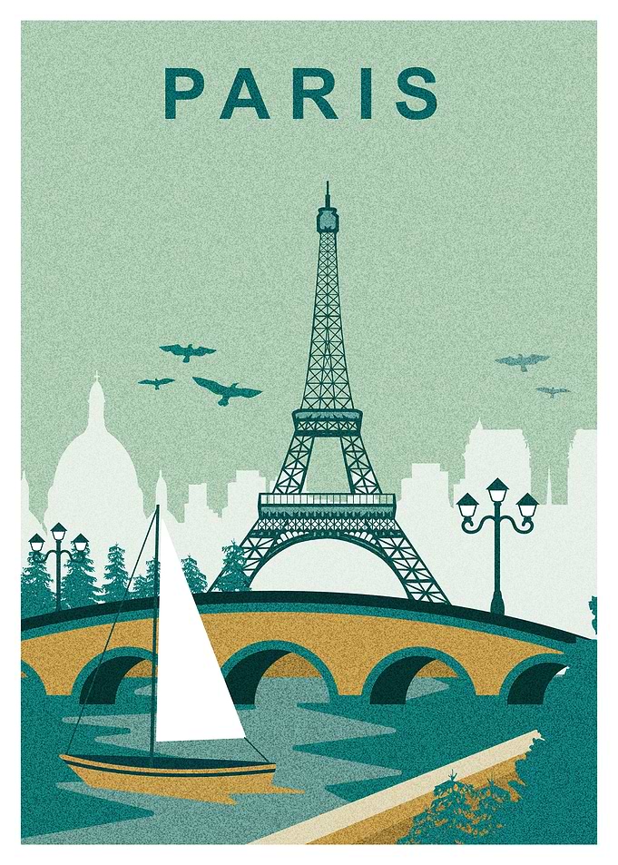 Paris France Illustration