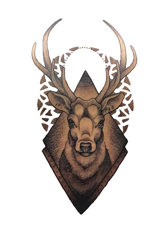 Deer Tatto Art Work First