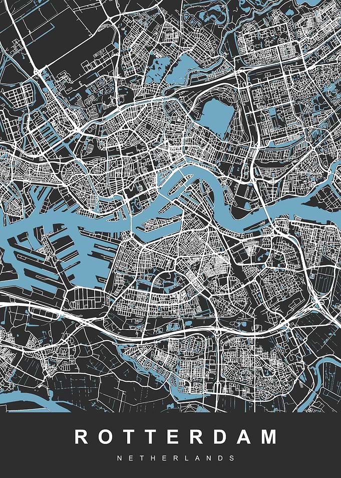 Map Rotterdam Netherlands