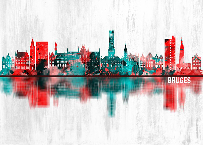 Bruges Belgium Skyline