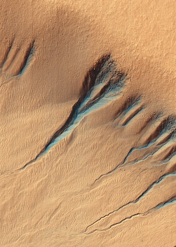 Mars Polar Pit Gullies