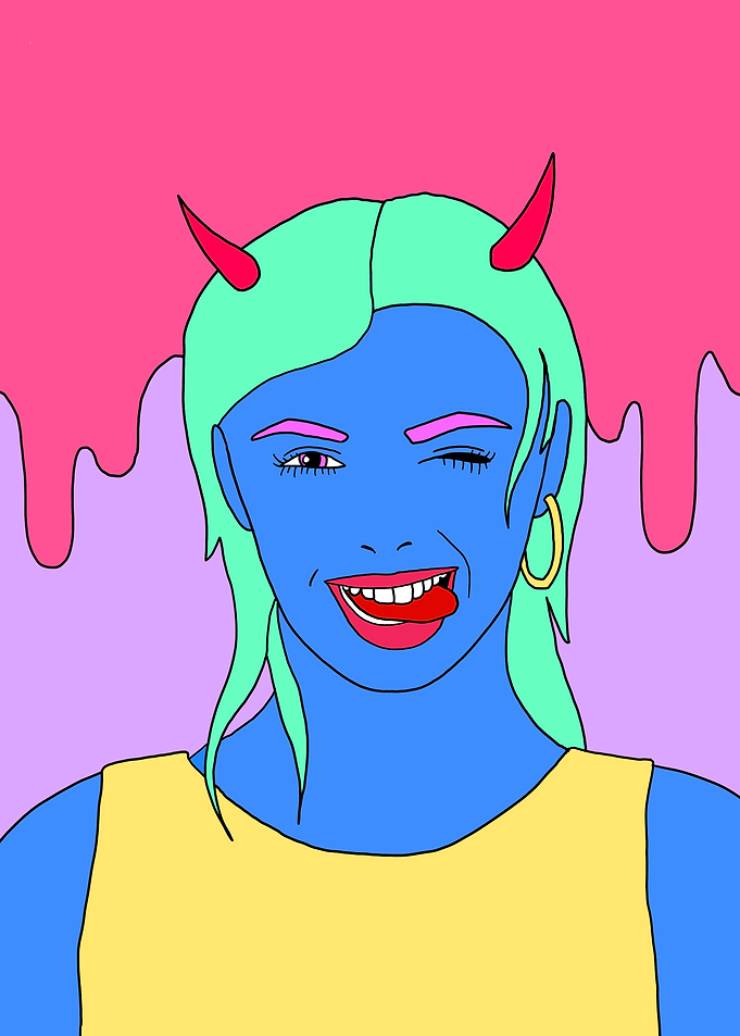 Cute Psycadelic Devil